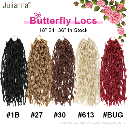 Handmade 613 Best Soft Wholersalers 36" 24" Braid 24 Strand Color Faux 24In Long Distressed 36 Inch Butterfly Crochet Hair